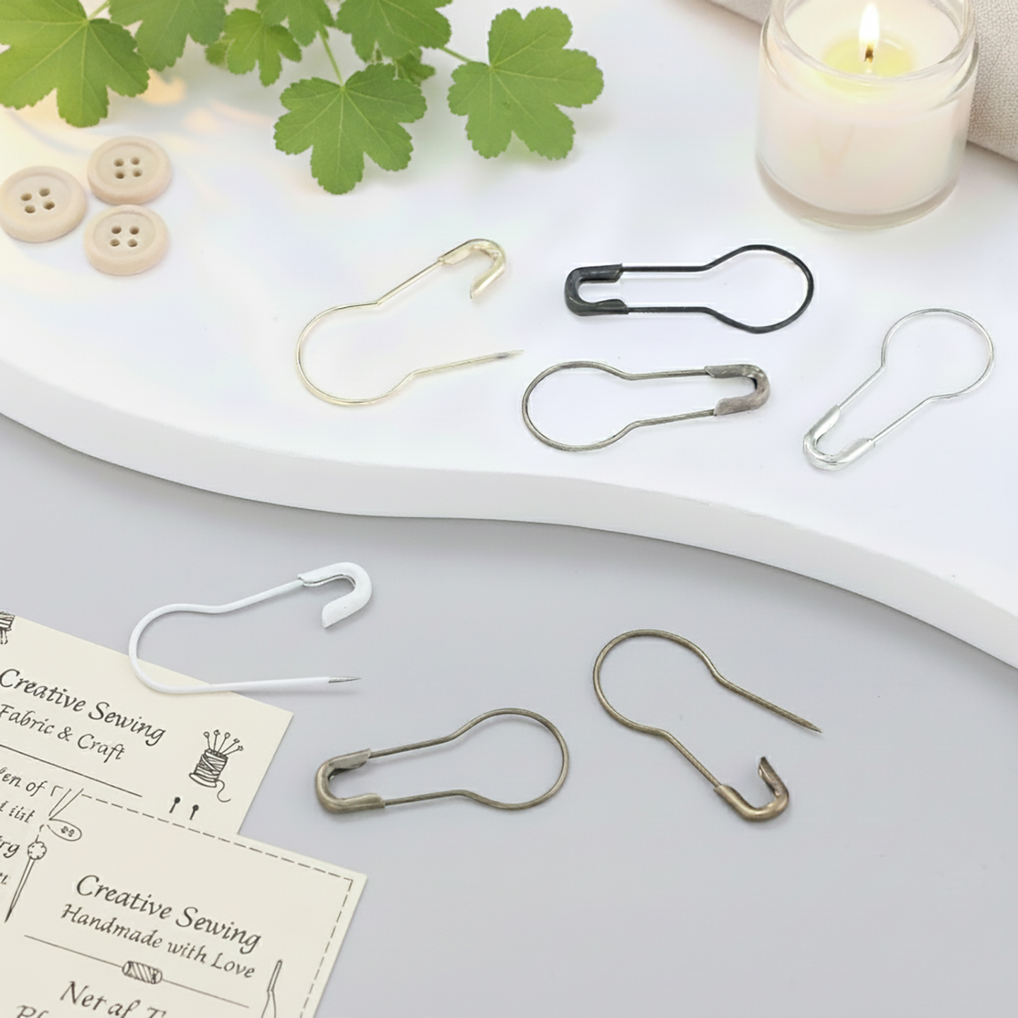 Sewing Production - 100Pcs/Lot Metal Gourd Safety Pins Clothing