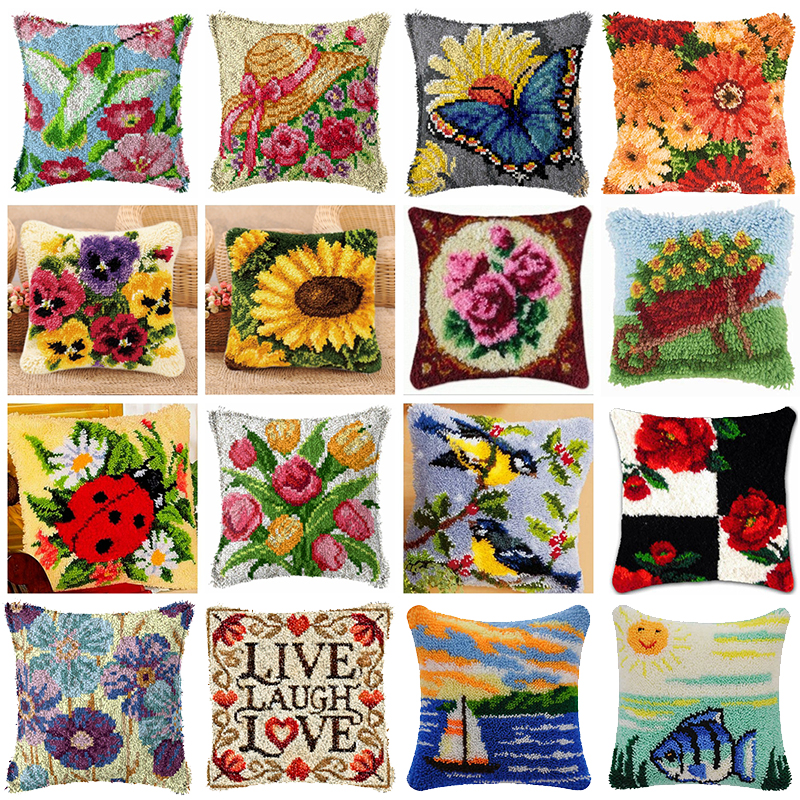 Sewing Pin Cushion - Smyrna Flower Latch Hook Kit Mats