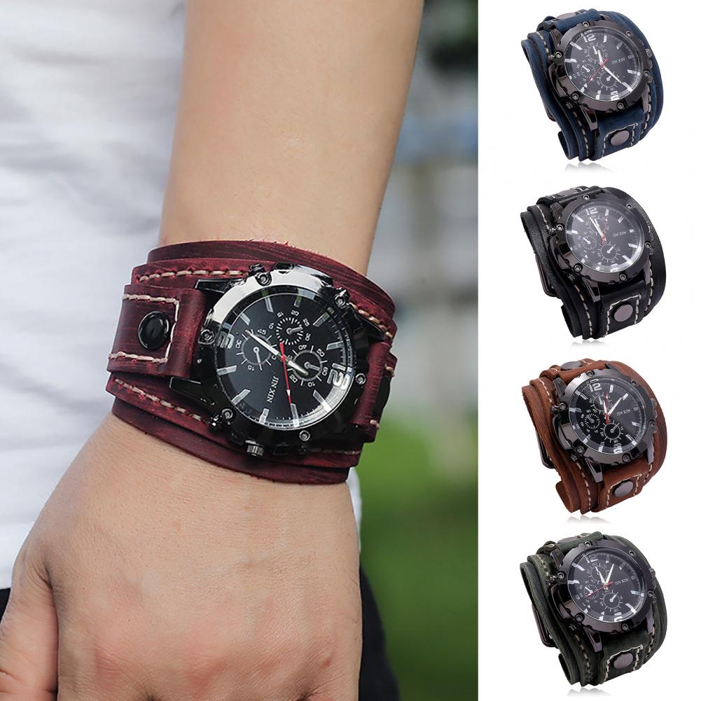 Sewing Technology - Retro Mens Quartz Watch Round Dial
