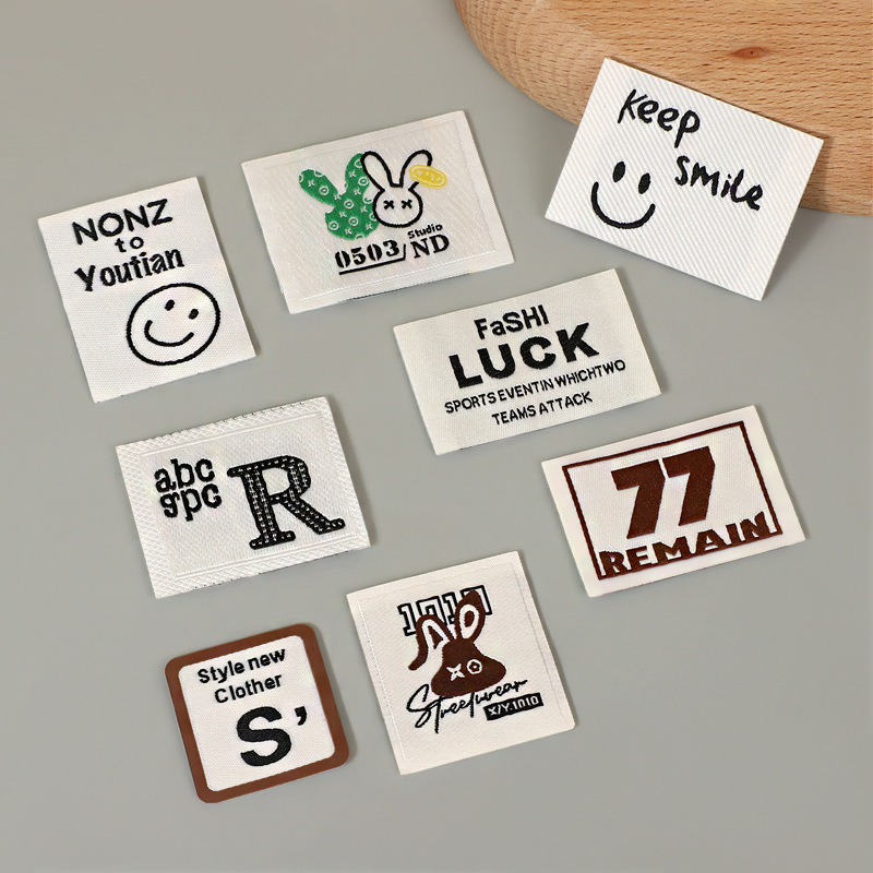 Sewing Label - Cute Cartoon Patchwork Letters Animals Custom
