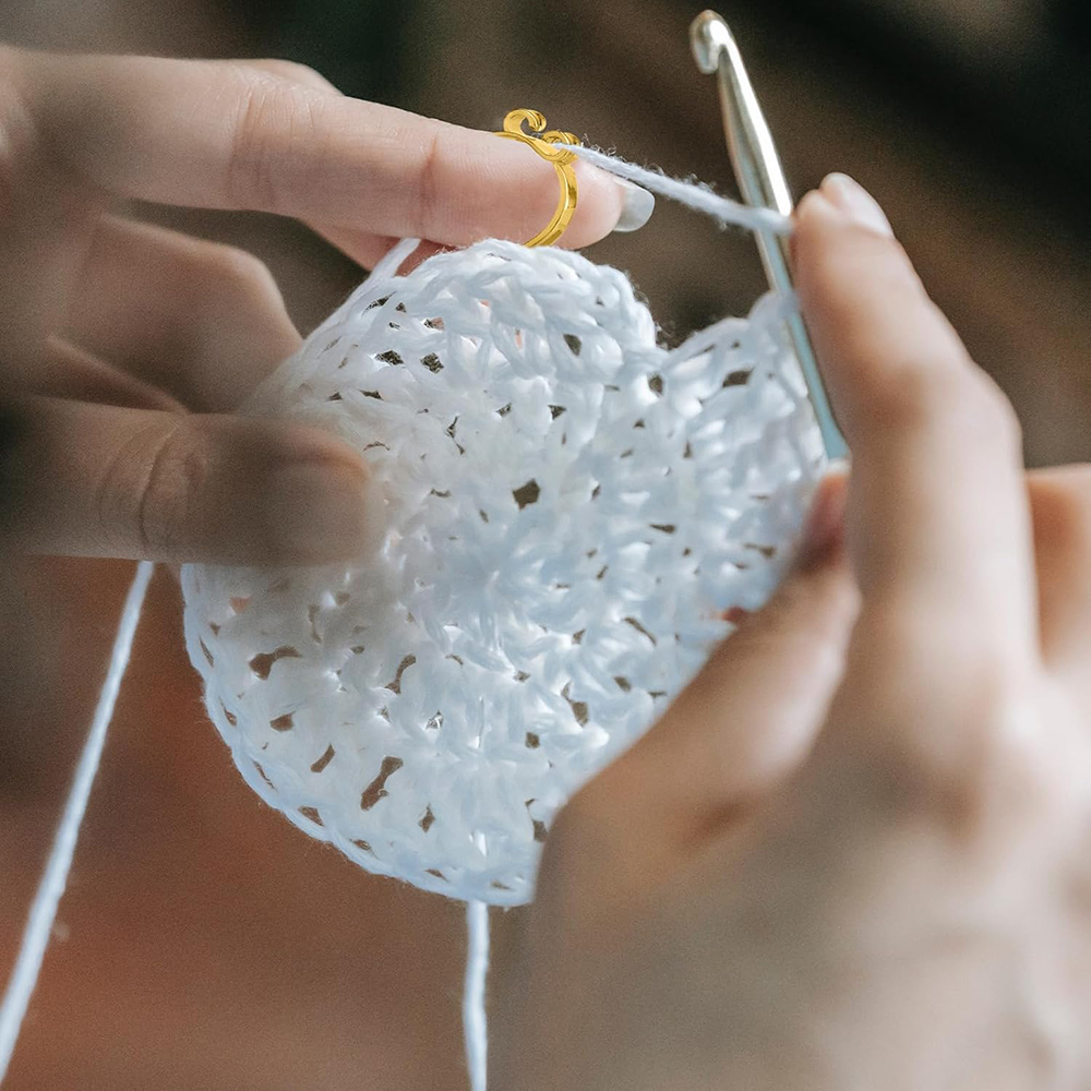 Knitting Crochet Loop Rings Kn - Sewing Thimble Metal recension och pris