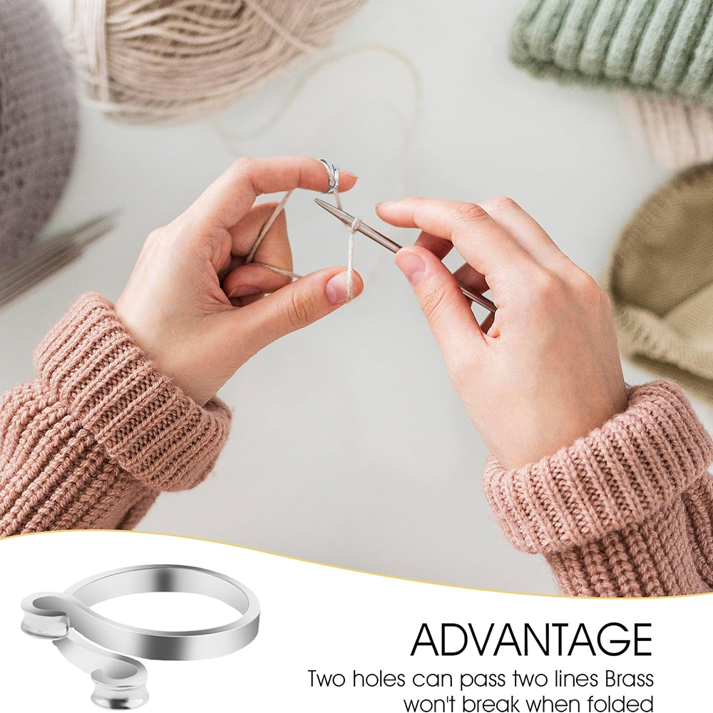 Knitting Crochet Loop Rings Kn - Sewing Thimble Metal recension och pris