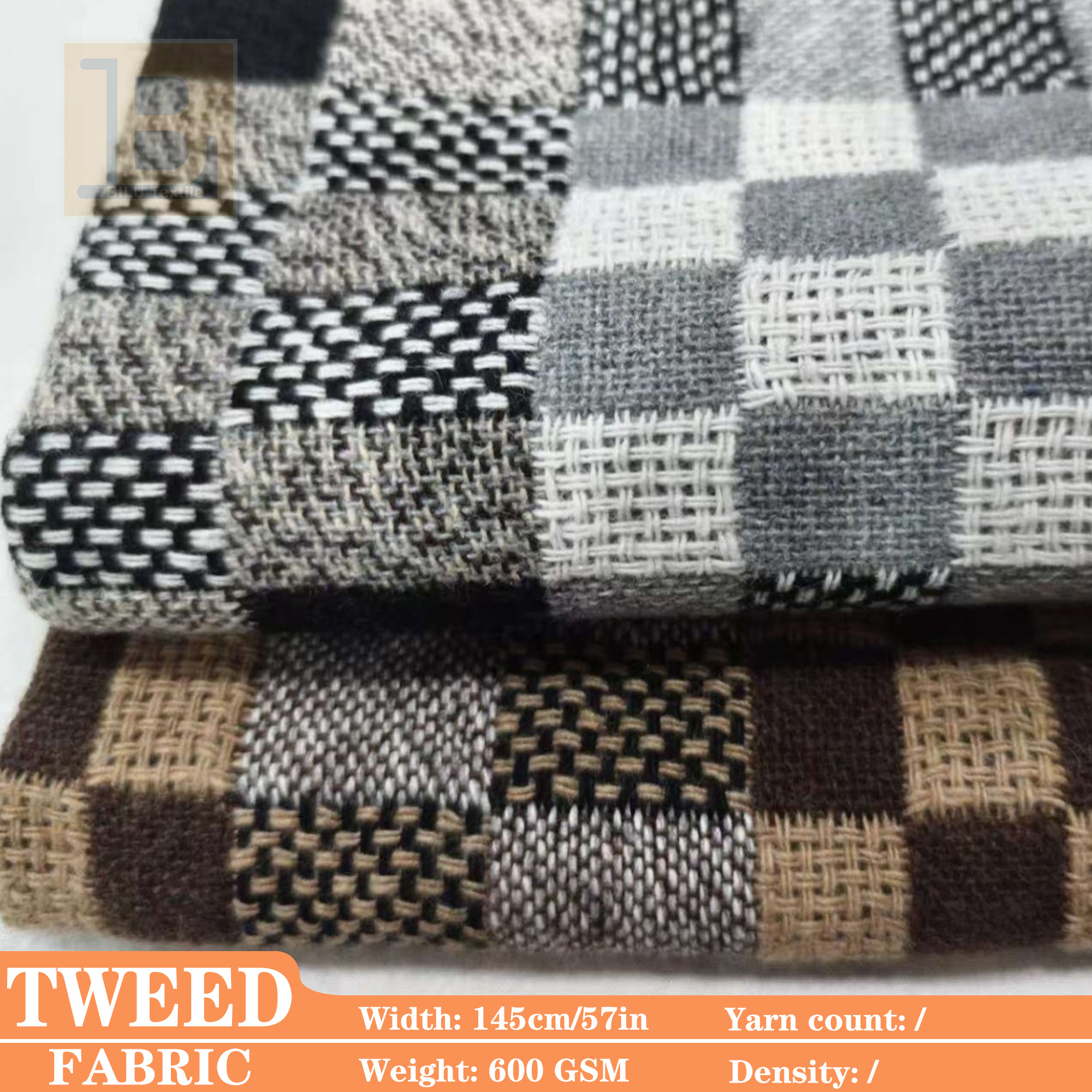 Grid Tweed Wool Fabric，for Fal - Sewing Tweed Fabric recension och pris