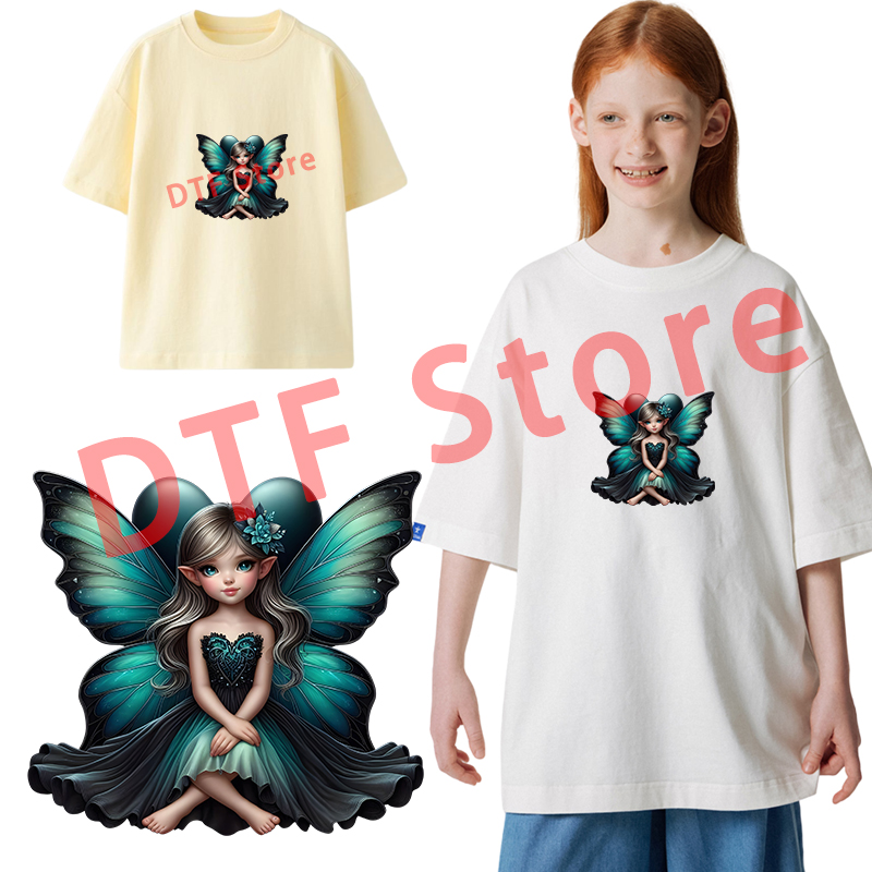 Cute Butterfly Elf Girl Iron O - Iron On Patch recension och pris