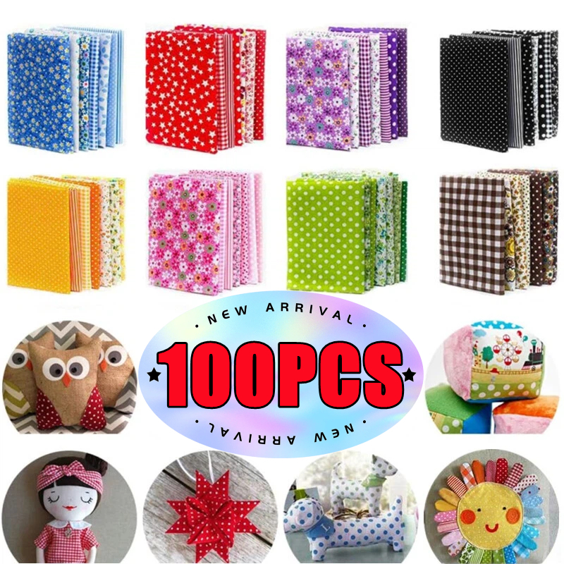 50PCS/100PCS 100% Cotton Fabri - Sewing Tweed Fabric recension och pris