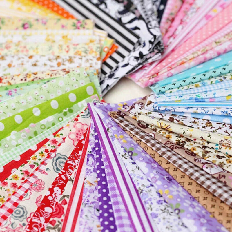 50PCS/100PCS 100% Cotton Fabri - Sewing Tweed Fabric recension och pris
