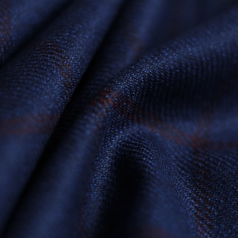 Redraspberry Blue Plaid Worste - Sewing Tweed Fabric recension och pris