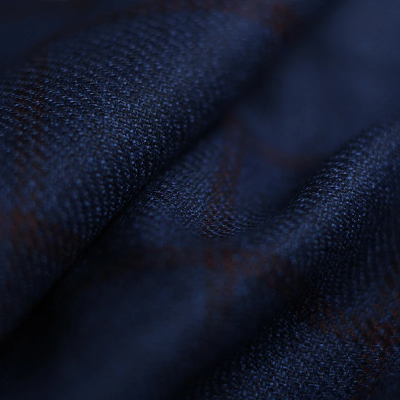 Redraspberry Blue Plaid Worste - Sewing Tweed Fabric recension och pris