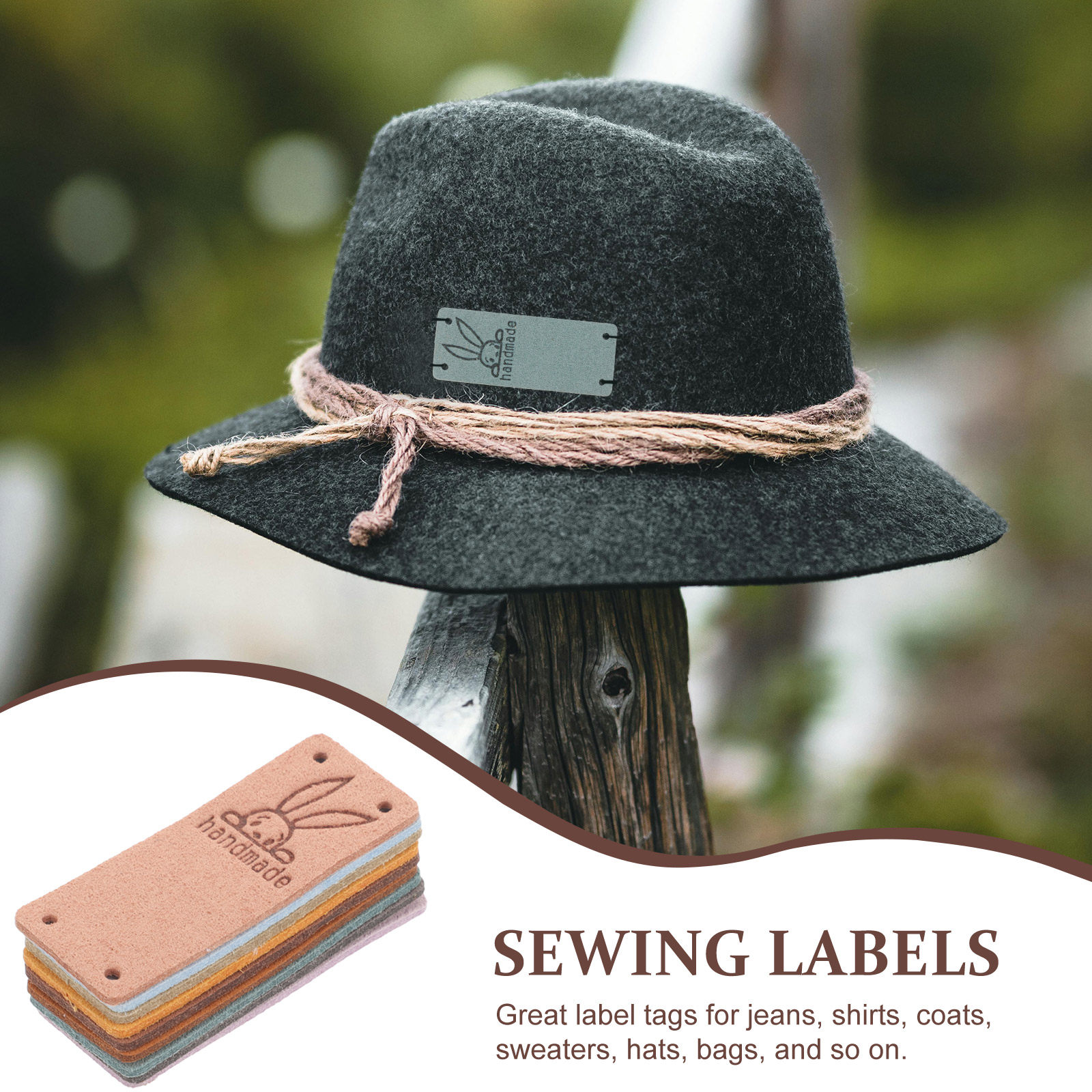 50Pcs Premium Suede Sewing Lab - Sewing Label recension och pris