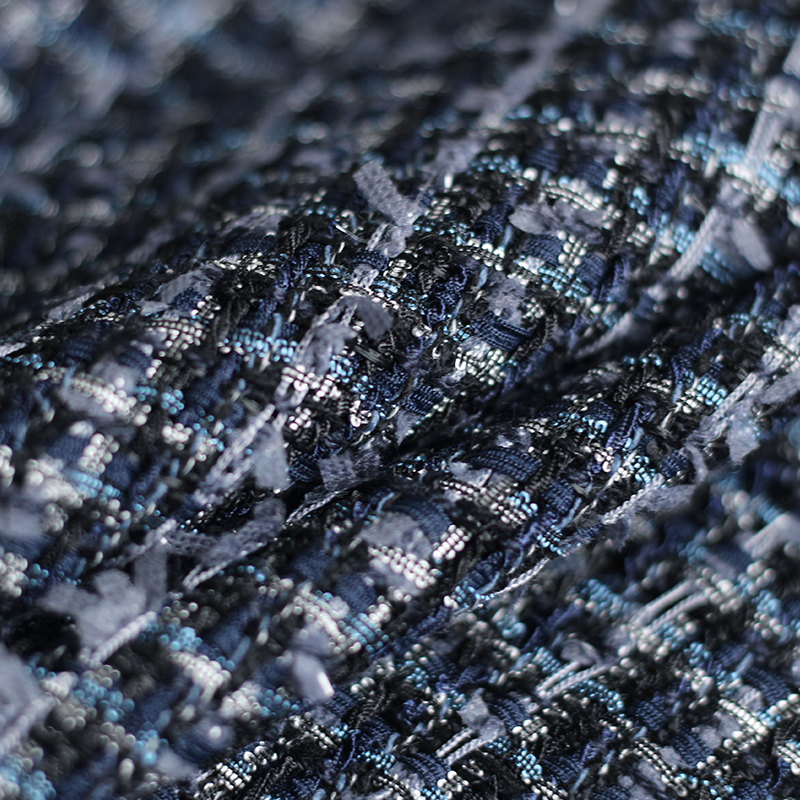 Red raspberry 550g Deep blue g - Sewing Tweed Fabric recension och pris