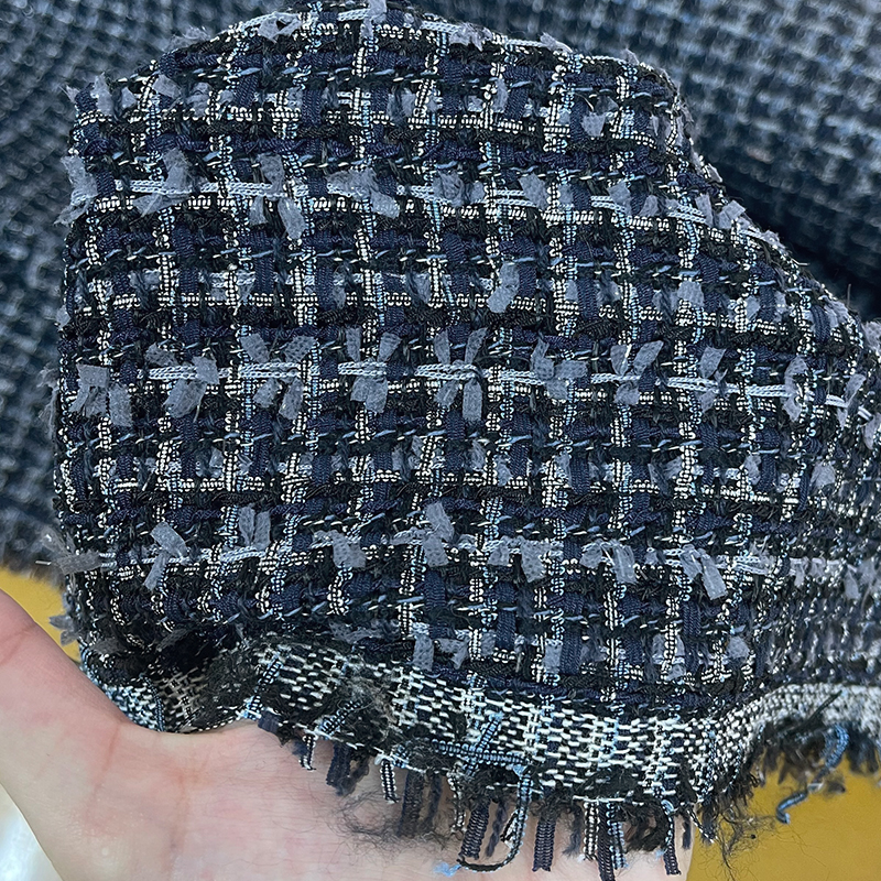 Red raspberry 550g Deep blue g - Sewing Tweed Fabric recension och pris