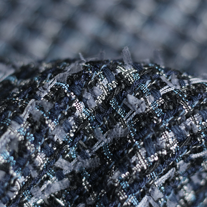 Red raspberry 550g Deep blue g - Sewing Tweed Fabric recension och pris