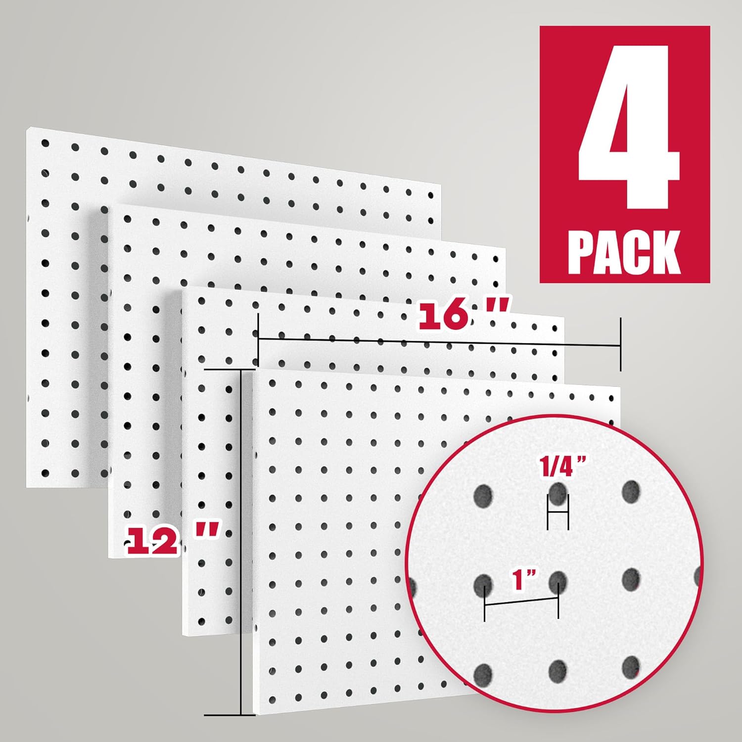 4 Pack Metal Pegboard Organize - Sewing Production recension och pris