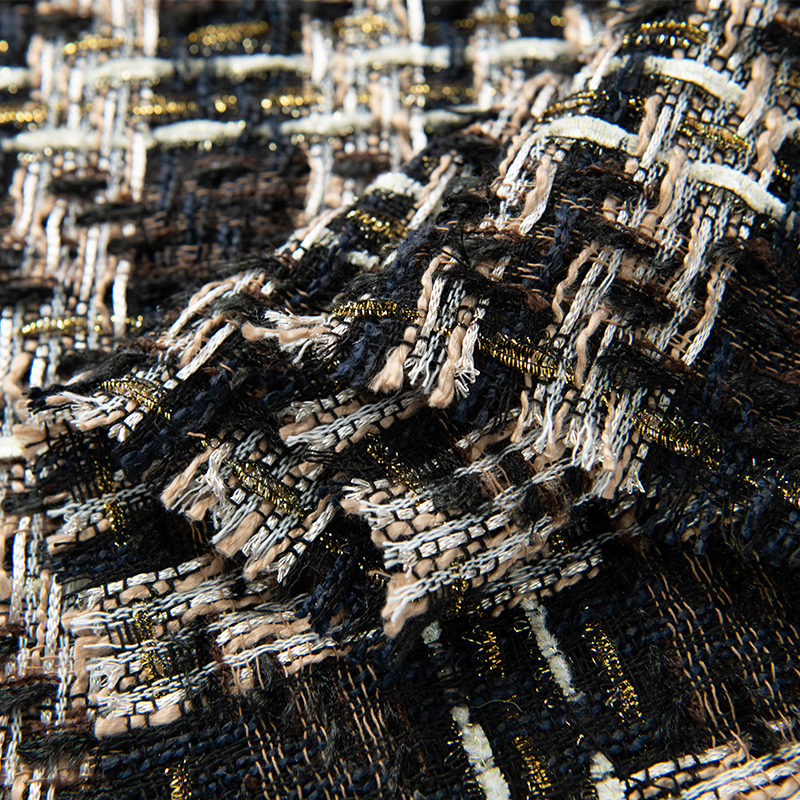 50x145cm Black And White Yarn- - Sewing Tweed Fabric recension och pris