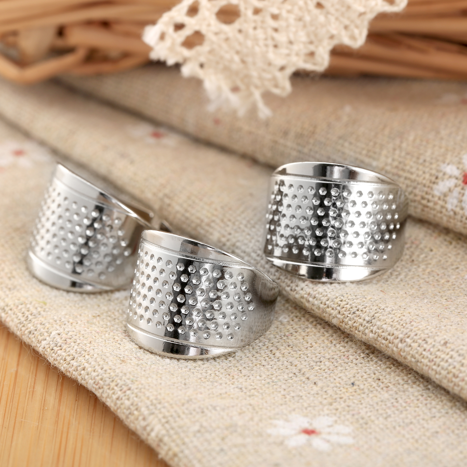 3pcs Metal Finger Thimbles Tai - Sewing Thimble Metal recension och pris