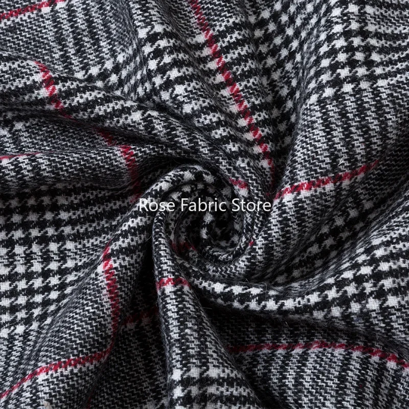 1 Meter Classic Woolen Houndst - Sewing Tweed Fabric recension och pris