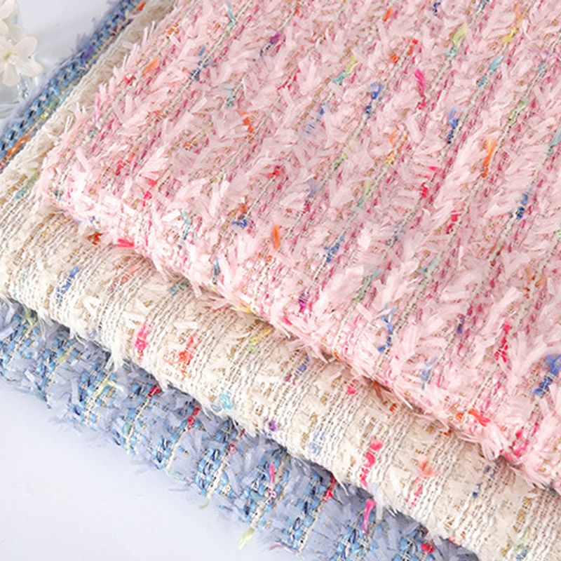 2024 New Fashion Pink Ribbon Y - Sewing Tweed Fabric recension och pris