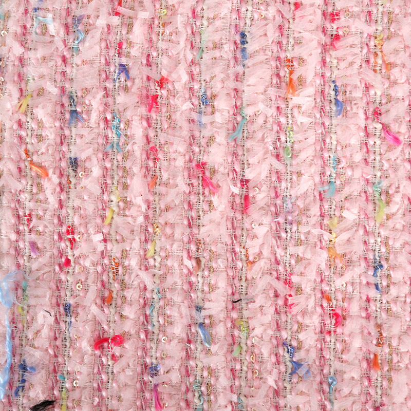 2024 New Fashion Pink Ribbon Y - Sewing Tweed Fabric recension och pris