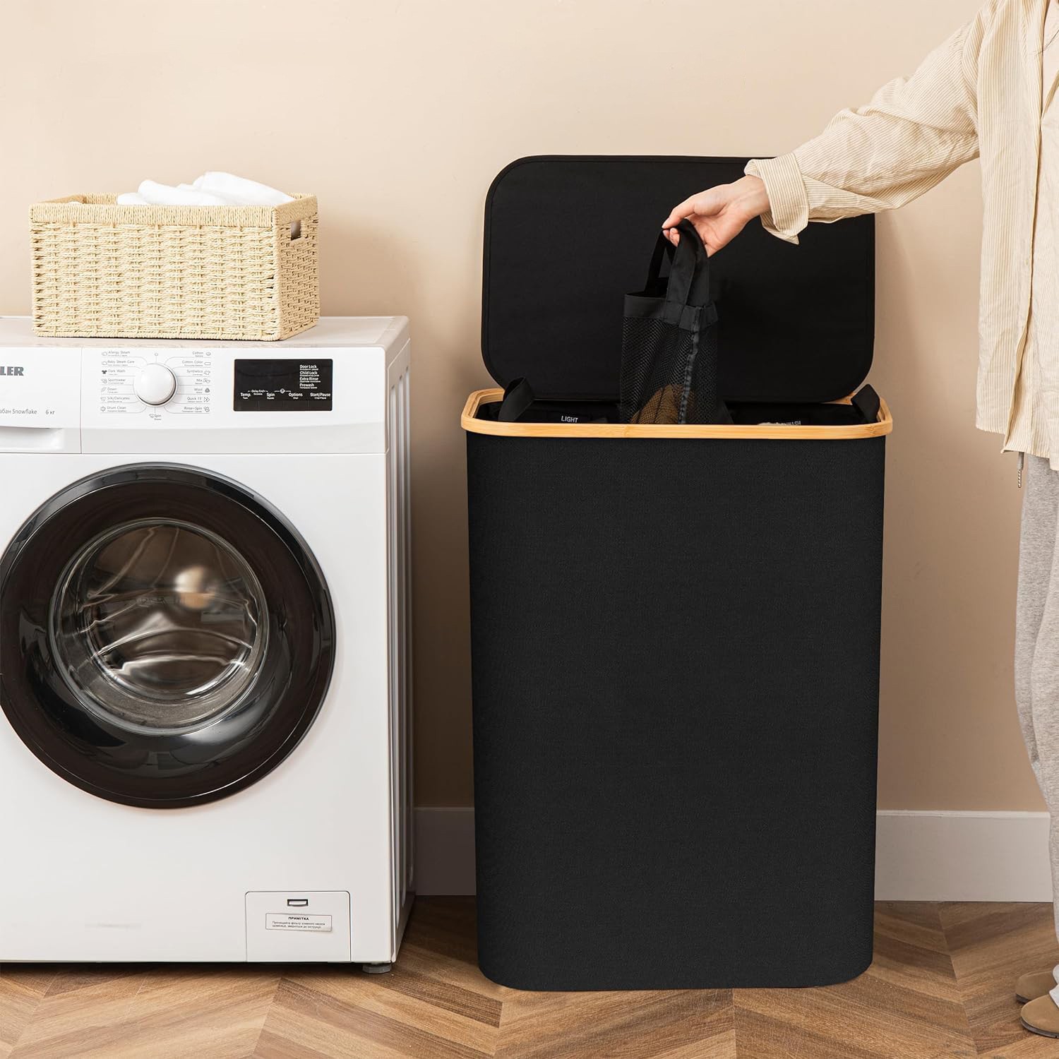 Foldable Bamboo Dirty Clothes  - Sewing Label recension och pris