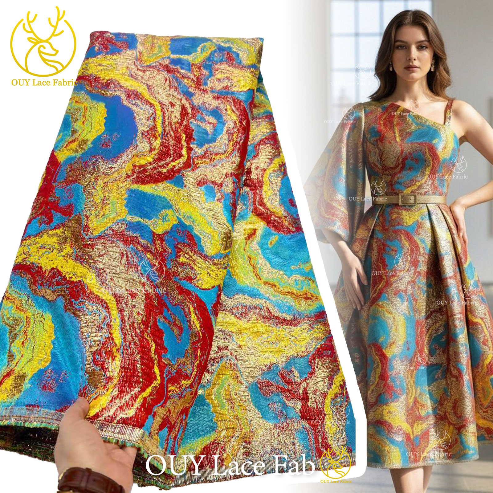 Fashion Brocade Jacquard Lace  - Sewing Gathering recension och pris