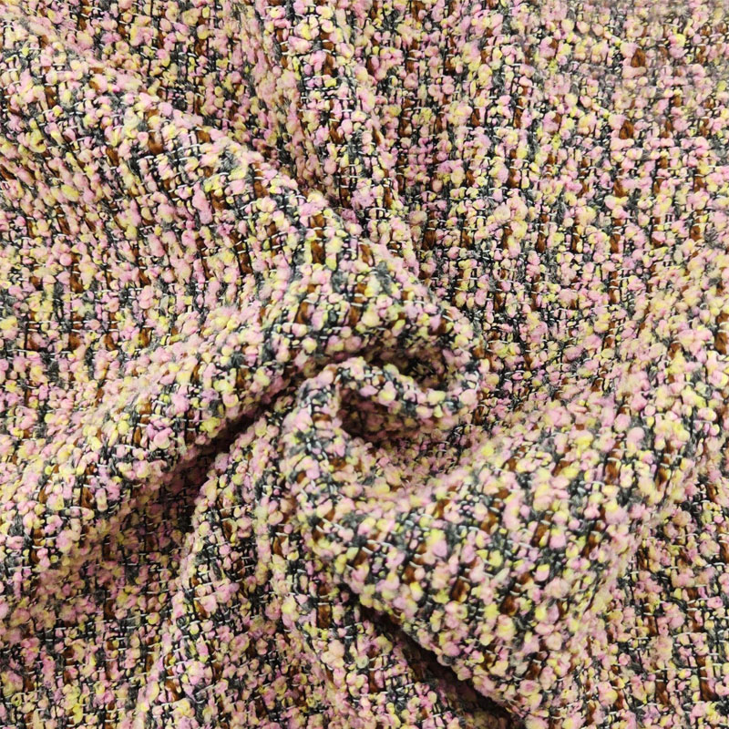Pink Color Terry Yarn-Dyed Bra - Sewing Tweed Fabric recension och pris