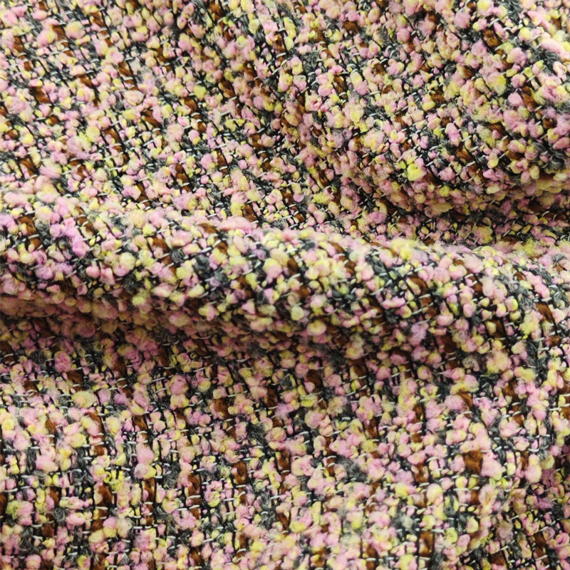Pink Color Terry Yarn-Dyed Bra - Sewing Tweed Fabric recension och pris