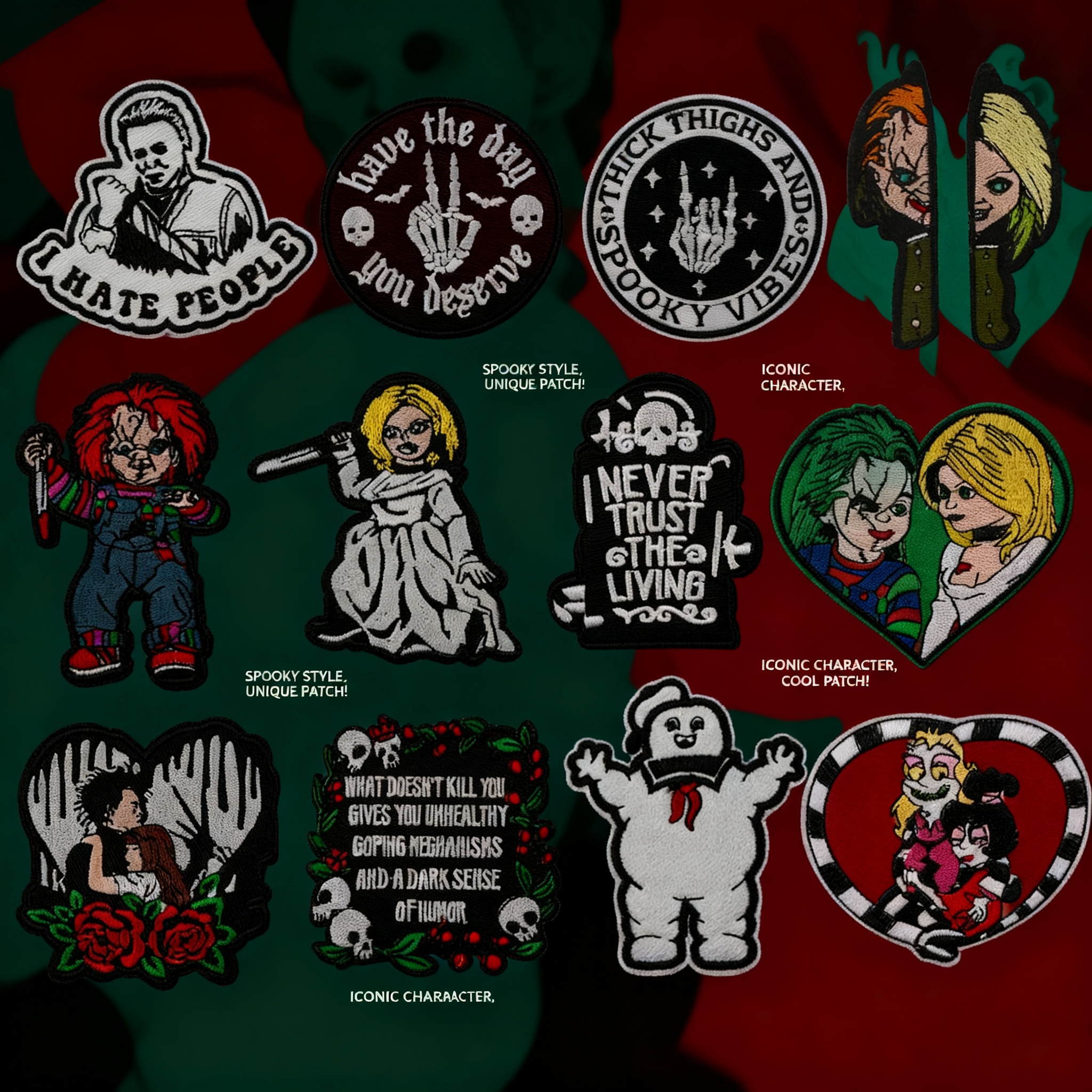 Halloween Horror Movie Embroid - Iron On Patch recension och pris