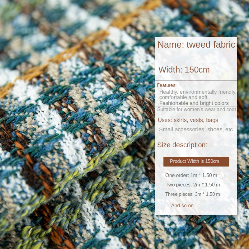 Plaid Tweed Fabric  By The Met - Sewing Tweed Fabric recension och pris
